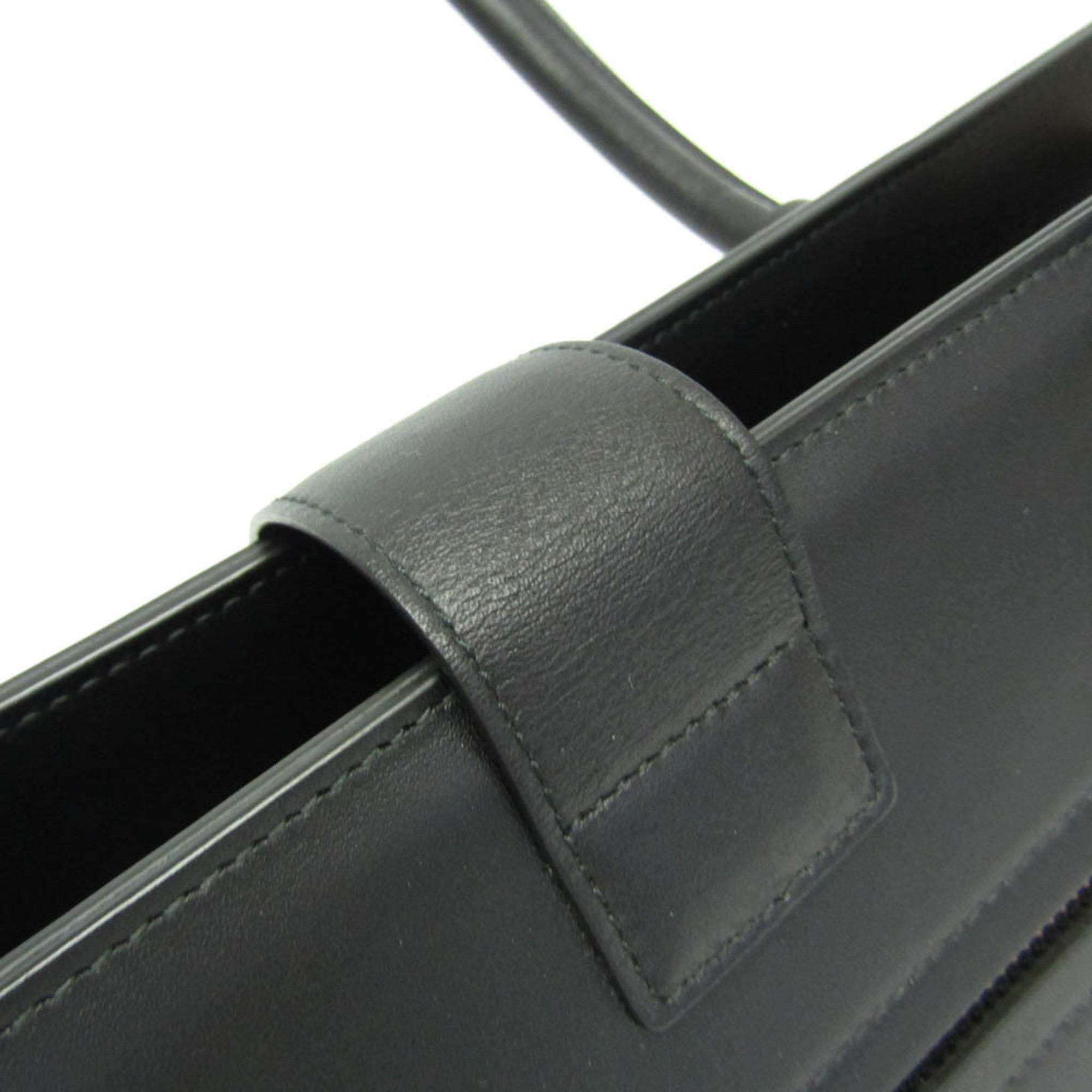 Salvatore Ferragamo Gancini DY-21 E525 Women's Leather Tote Bag Black — Like New