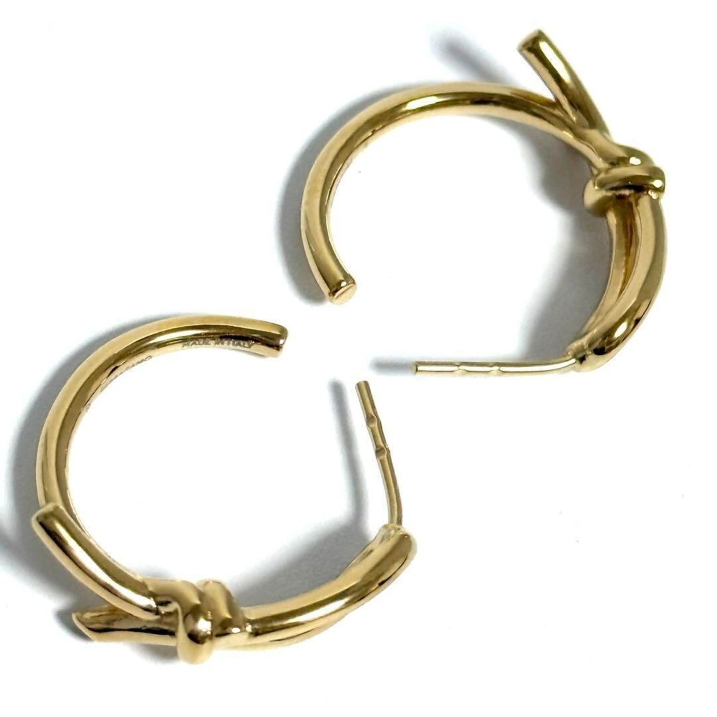 Salvatore Ferragamo Ferragamo Women's Slim Knot Hoop Earrings Ribbon