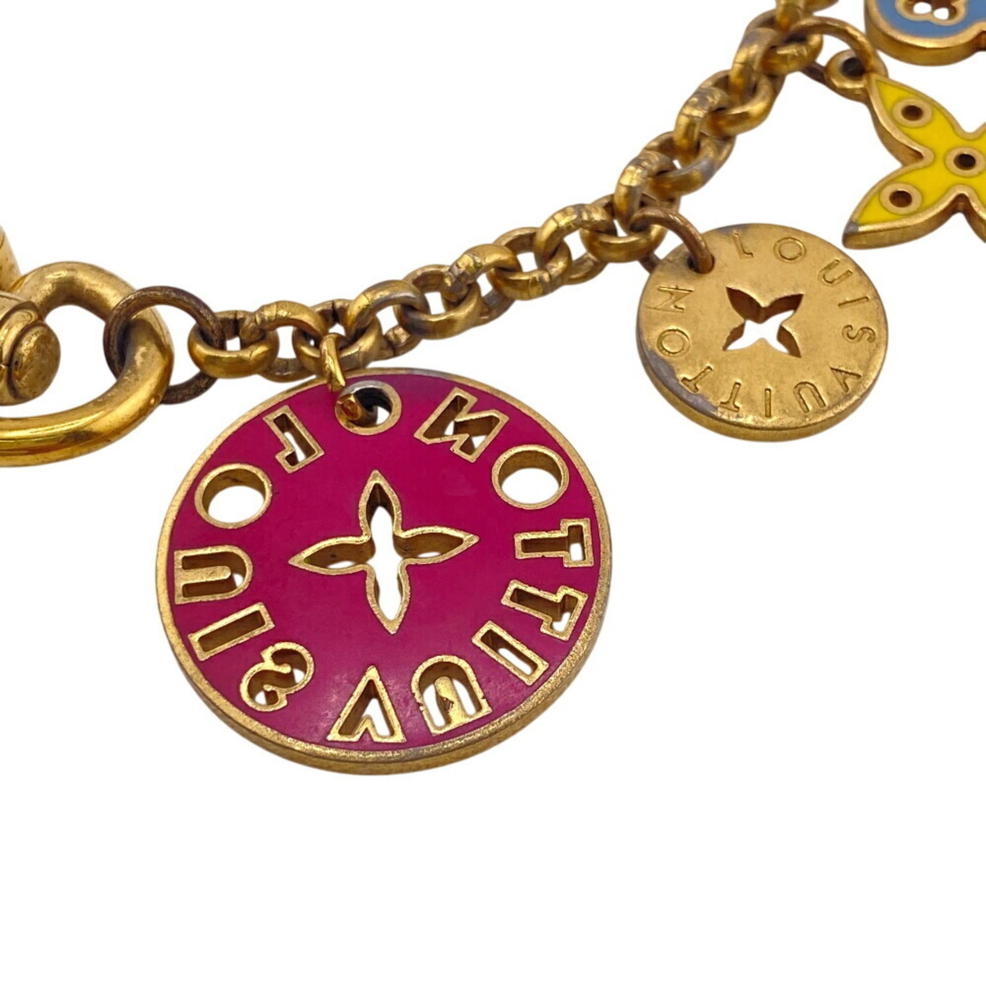 LOUIS VUITTON M66005 Porte Cressiennes Key Ring Bag Charm, Gold, Women's