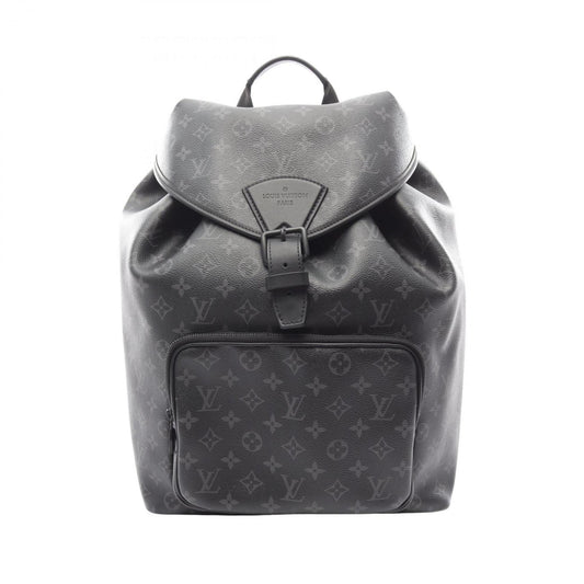 Louis Vuitton Montsouris Rucksack, Coated Canvas and Leather, Monogram Eclipse, Men's, Black, M46683