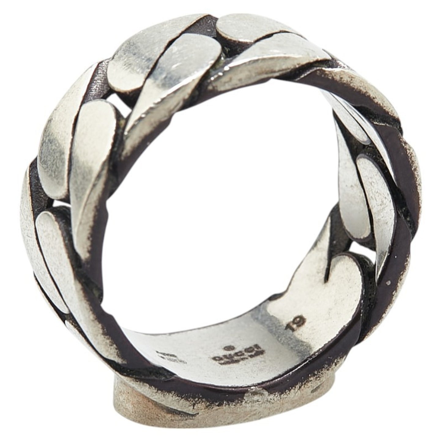 Gucci Interlocking G Chain Ring #19 SV925 Silver Men's GUCCI
