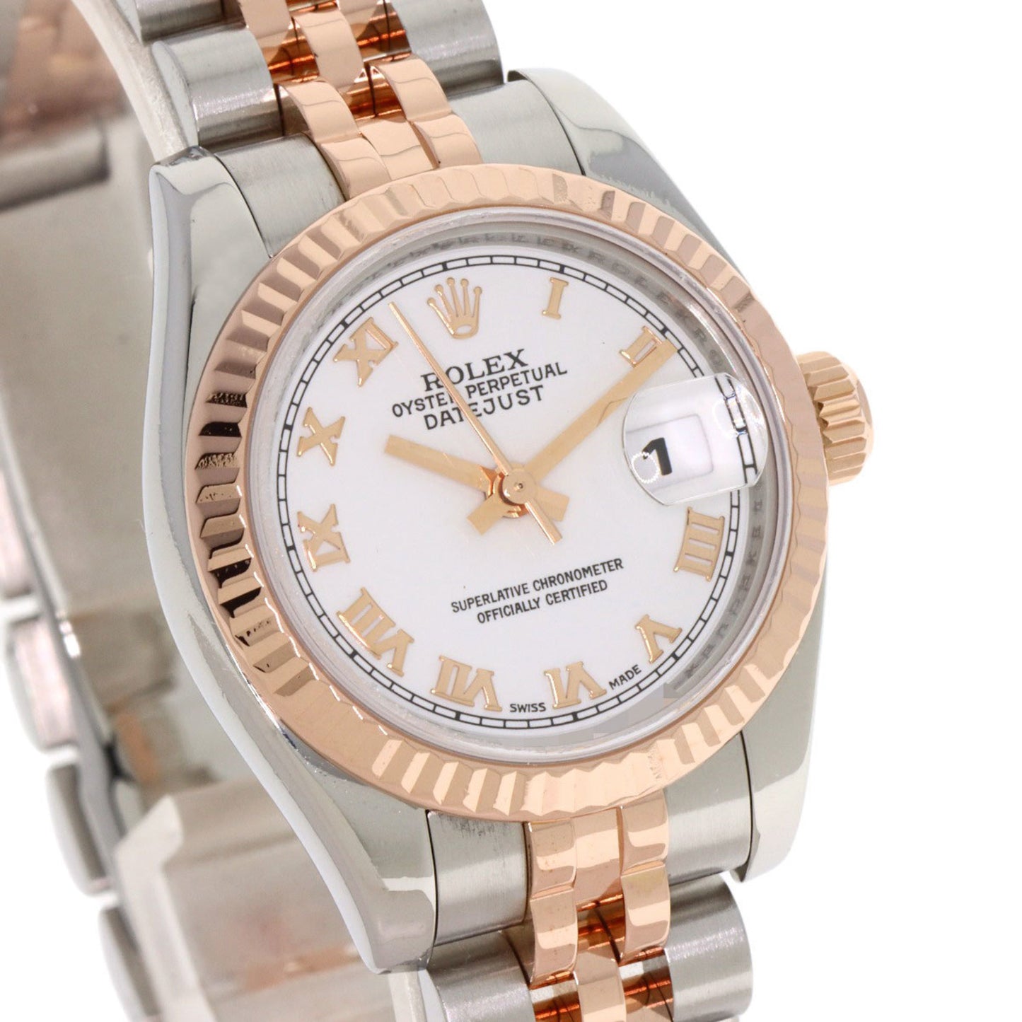 Rolex 179171 Datejust Watch Stainless Steel SSxK18PG Everose Gold Ladies ROLEX