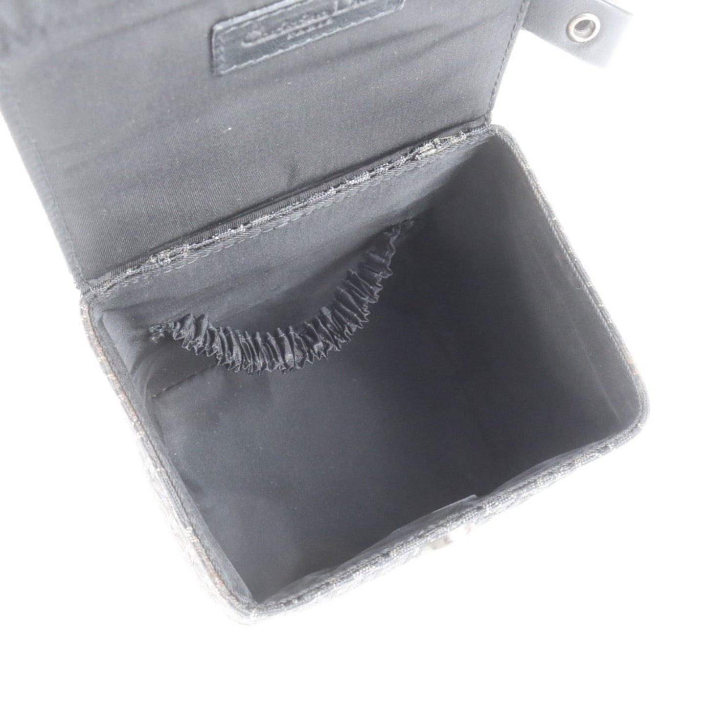 Christian Dior Trotter Street Chic Vanity Bag, Leather Hand Tote, Black, Women's