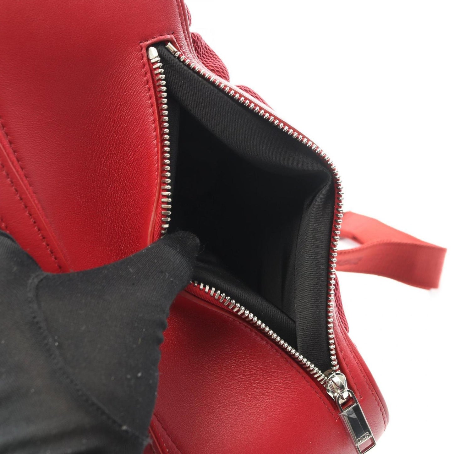 Christian Dior Dior World Tour waist bag, body leather, men's, red