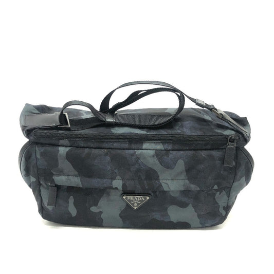 PRADA 2VH991 Triangle Logo Camouflage Crossbody Bag, Shoulder Body Nylon, Men's, Blue