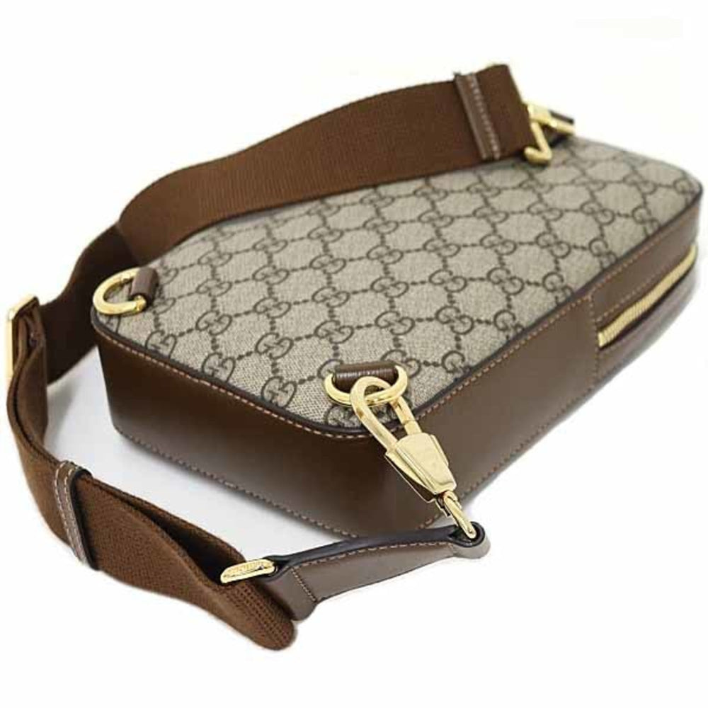 Gucci Interlocking G Sling Bag Body GG Supreme Canvas 696016 Brown Beige Unused — New - Store Return