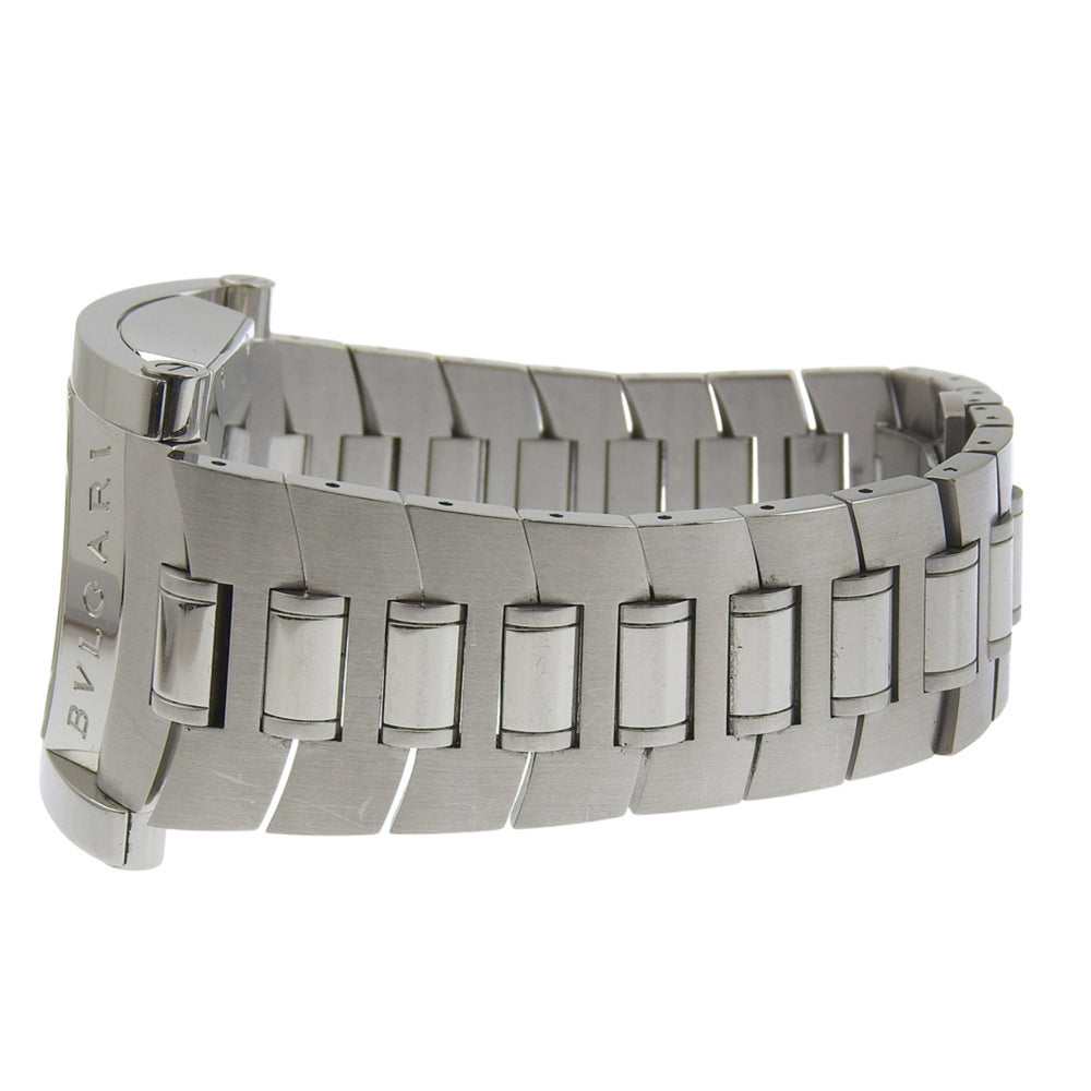 Bulgari BVLGARI Assioma Watch AA48S Stainless Steel Silver Automatic Analog Black Dial Men's — Good