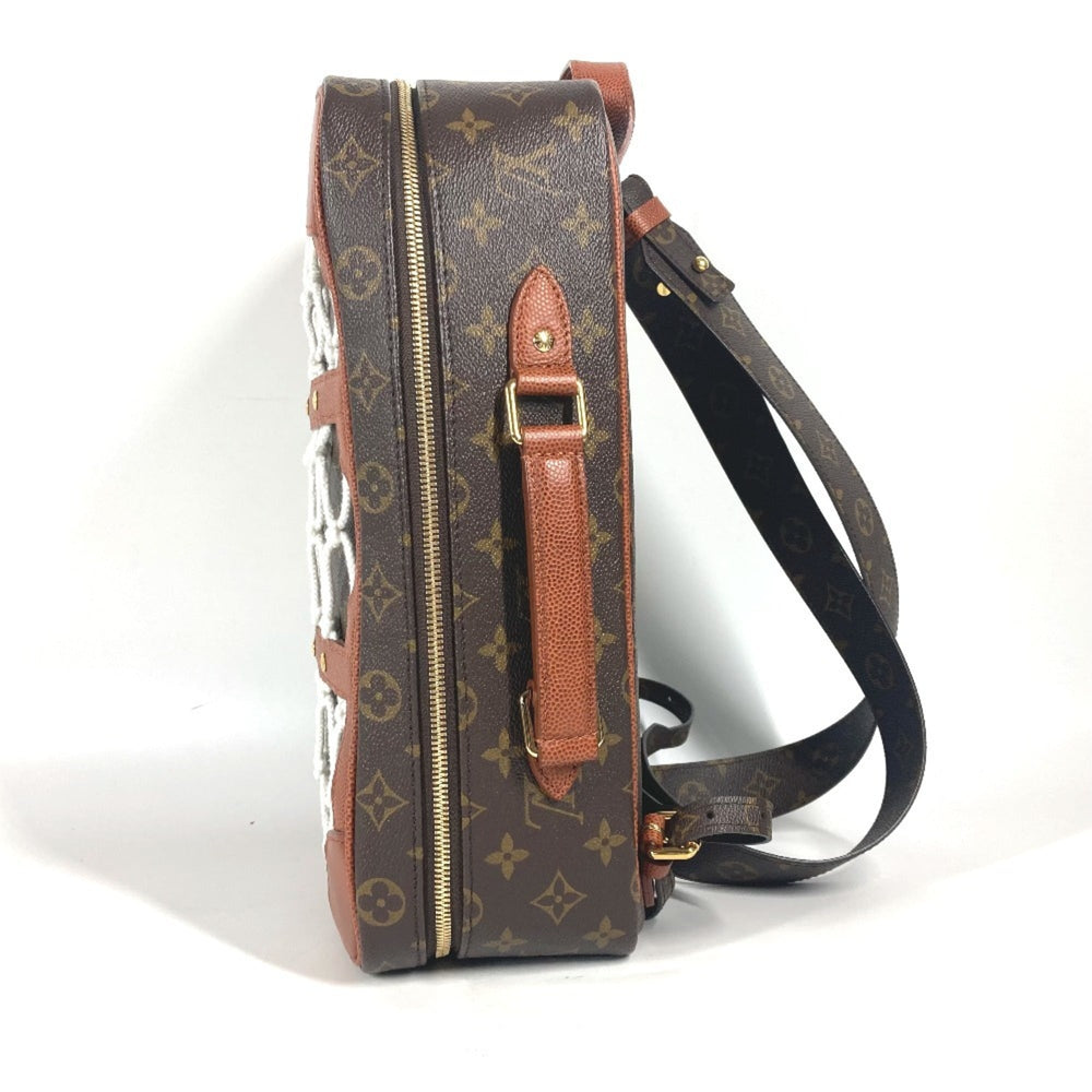 LOUIS VUITTON M45784 NBA Collaboration Shoebox Backpack Bag Rucksack Monogram Canvas Men's Brown — Like New