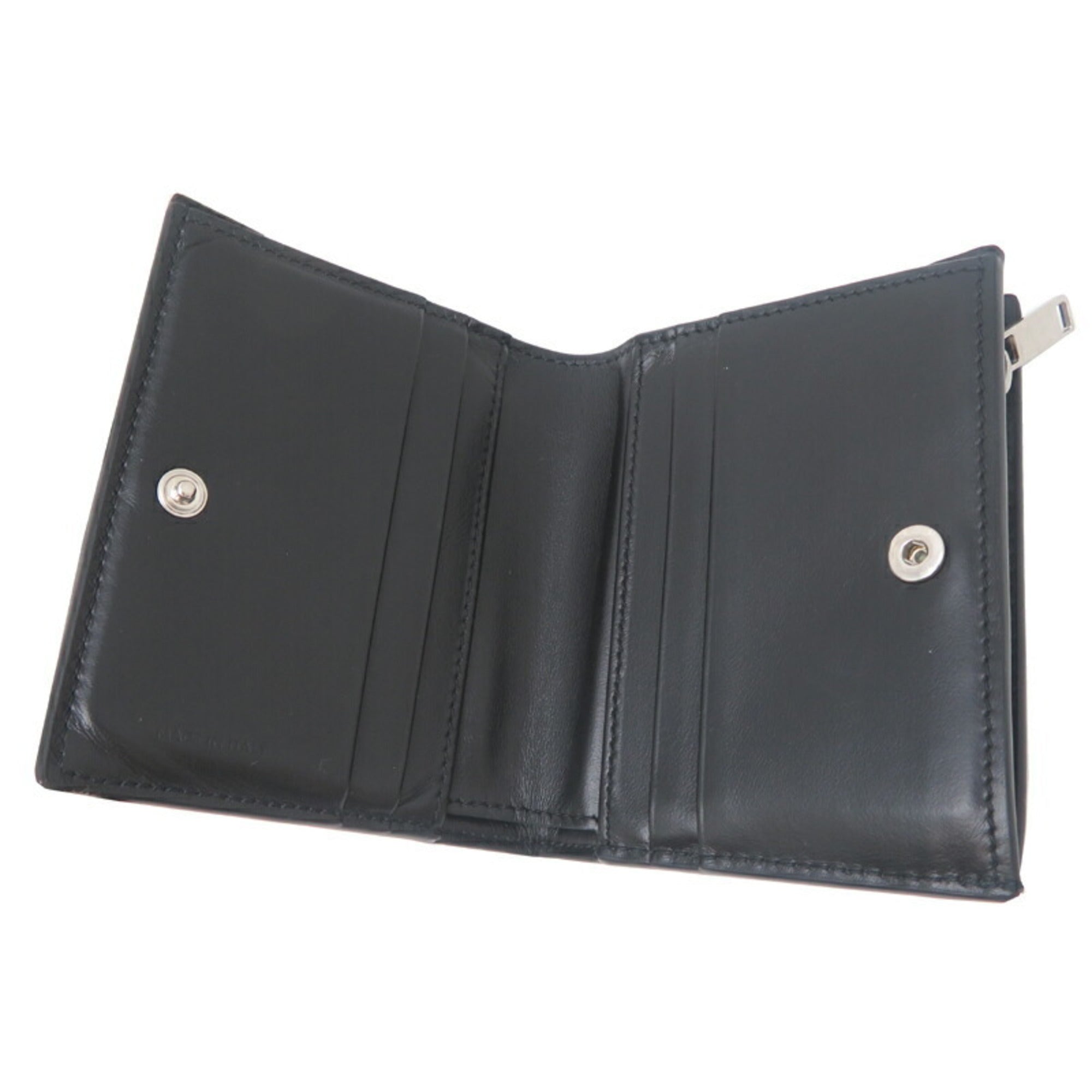 Celine Triomphe Compact Wallet Men's Bifold 10E493FQC.38SI in Black Calfskin