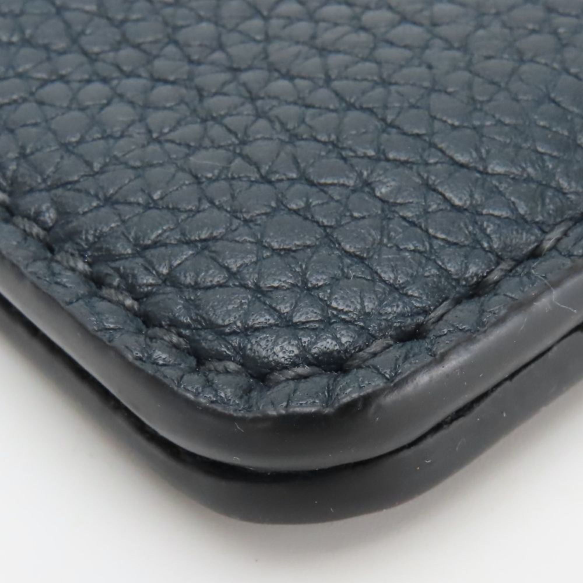 Christian Dior Pouch Bee Leather Navy Multi-Case Clutch Bag Women's