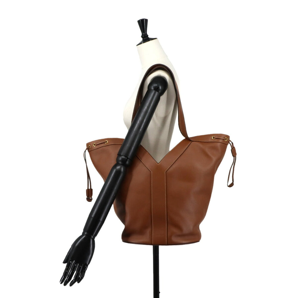 Saint Laurent Y Hobo Tote Handbag, Leather, Brown, 833160 Bag — New - Store Return