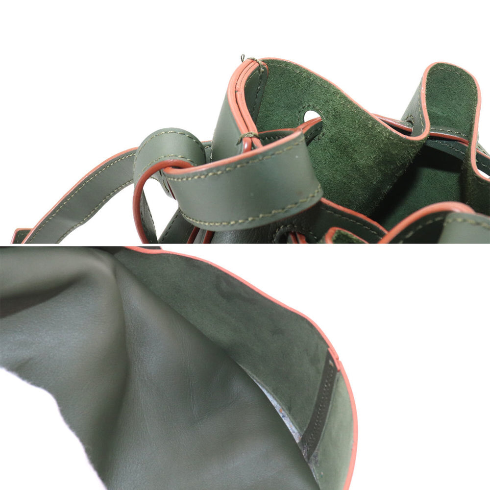 Loewe Balloon Small Shoulder Handbag, Leather, Green, Gold Hardware — Like New
