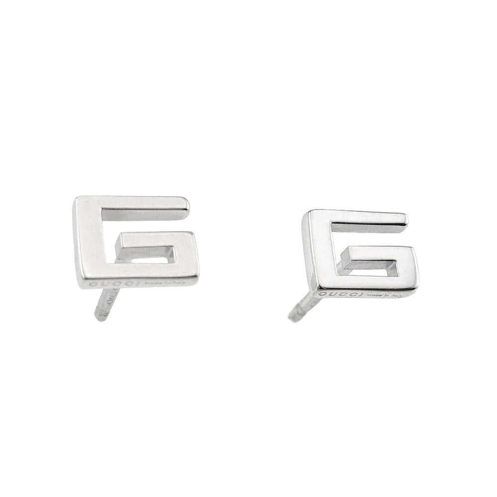 Gucci GUCCI G Earrings 18K WG White Gold 750 Pierced — Like New