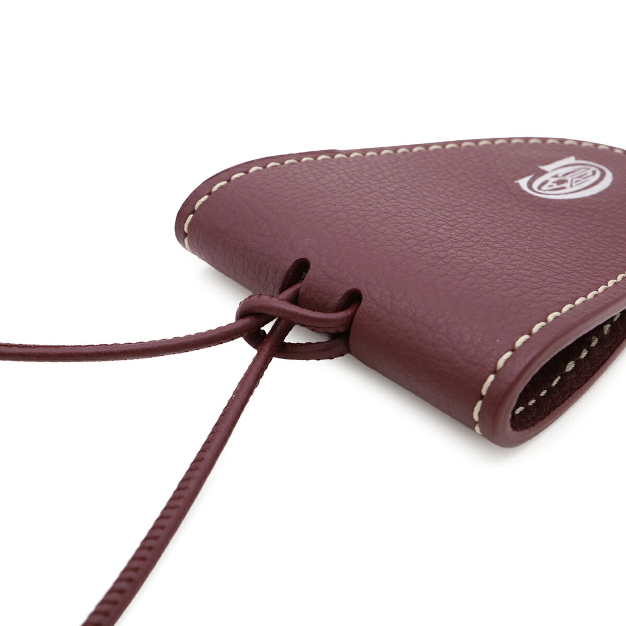 GOYARD Goyard Black Universal Handbag Clip Charm, Chevroche Calfskin Leather, Bordeaux — Like New