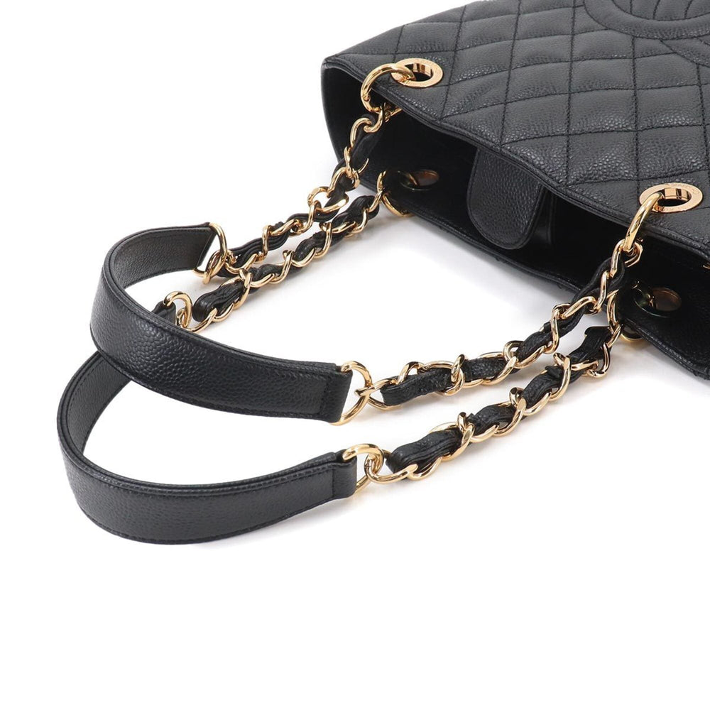 Chanel Matelasse PST Chain Tote Handbag, Caviar Leather, Black, A50994, Gold Hardware — New - Store Return