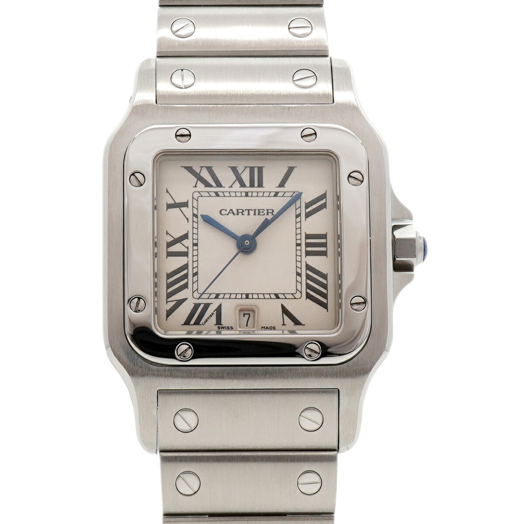 Cartier Santos Galbee LM W20060D6 Ivory Dial Men's Watch — Very Good