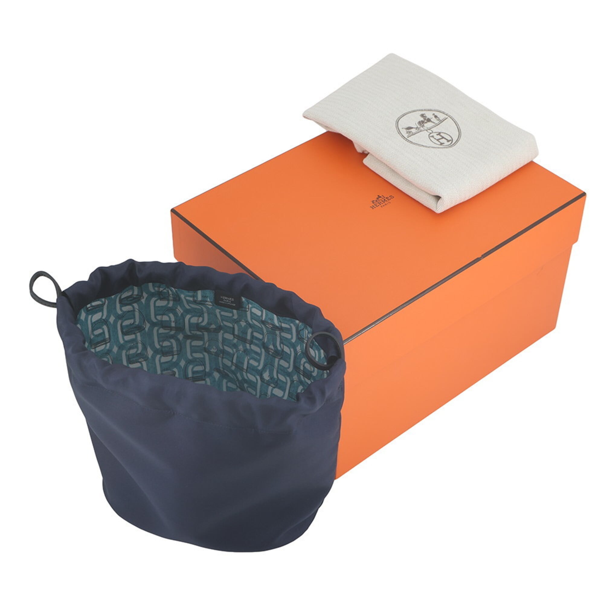 Hermes handbag Chaine d'Ancre Black Navy Veau Madame Silk Y stamp HERMES — Like New