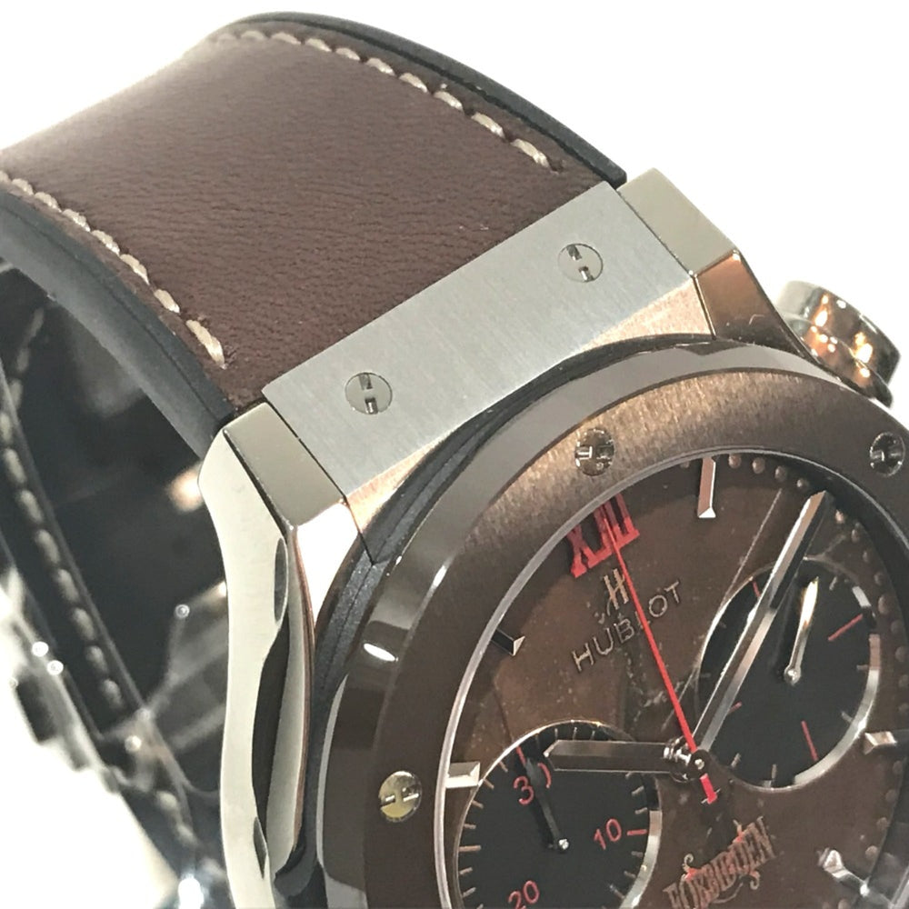 Hublot 521.NC.0589.VR.OPX14 Forbidden X Automatic with cigar box Wristwatch Silver Brown belt — Like New
