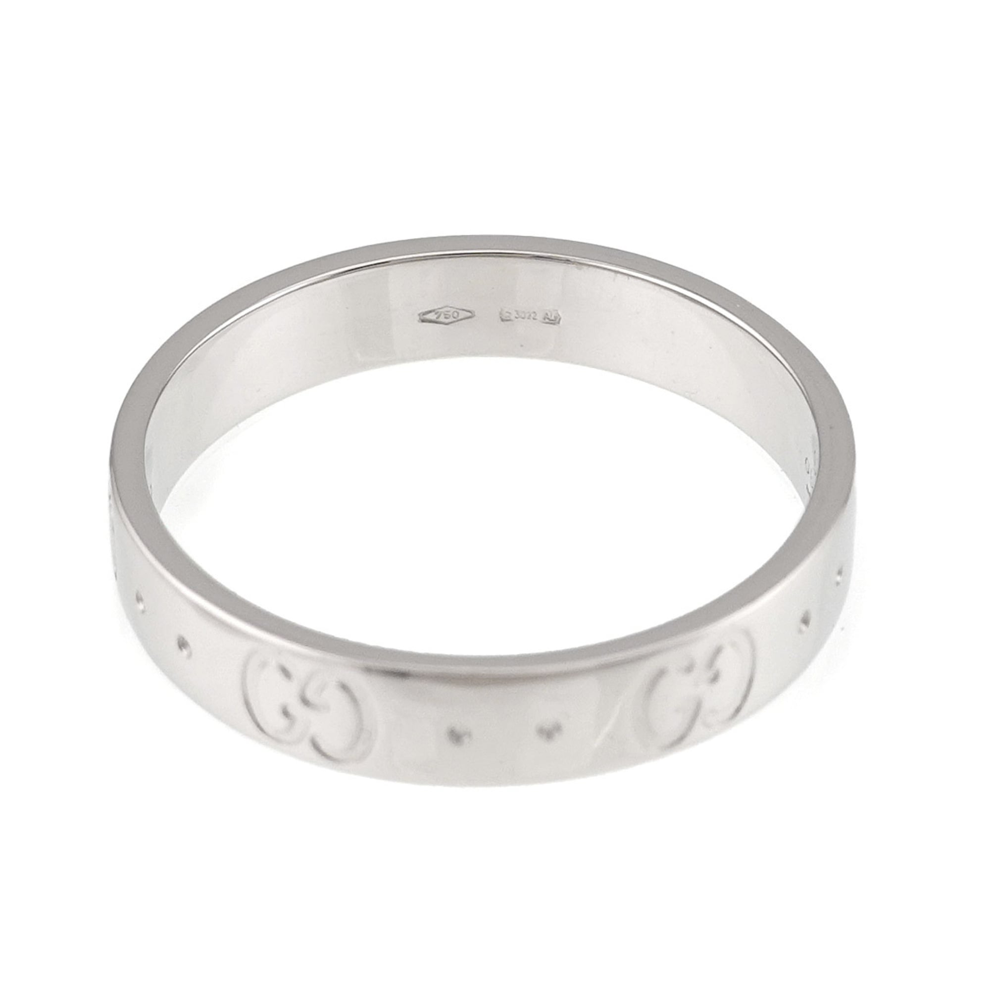 Gucci Icon Ring #19, 18K White Gold (750) — Like New