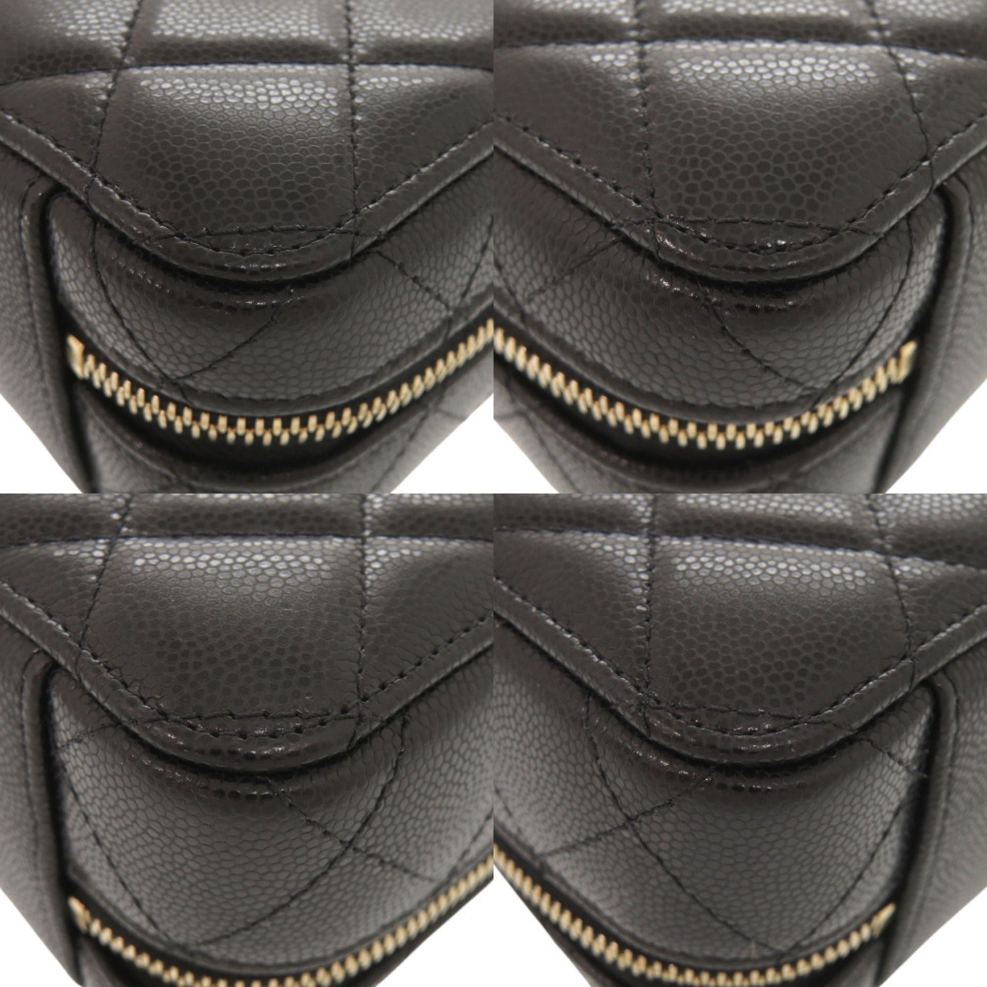 Chanel Coco Mark Matelassé Mini Camera Bag, Caviar Leather, Black, Gold Hardware, Chain Shoulder Black 1251CHANEL — Like New