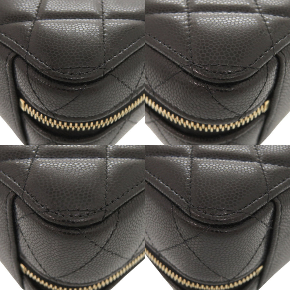 Chanel Coco Mark Matelassé Mini Camera Bag, Caviar Leather, Black, Gold Hardware, Chain Shoulder Black 1251CHANEL — Like New