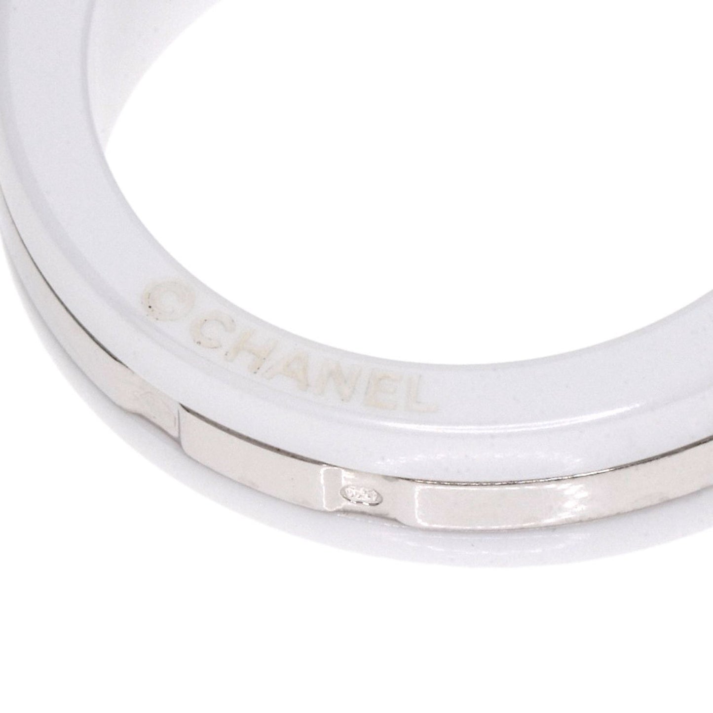 CHANEL Ultra Collection Medium Ring, 18K White Gold and Ceramic, Women's