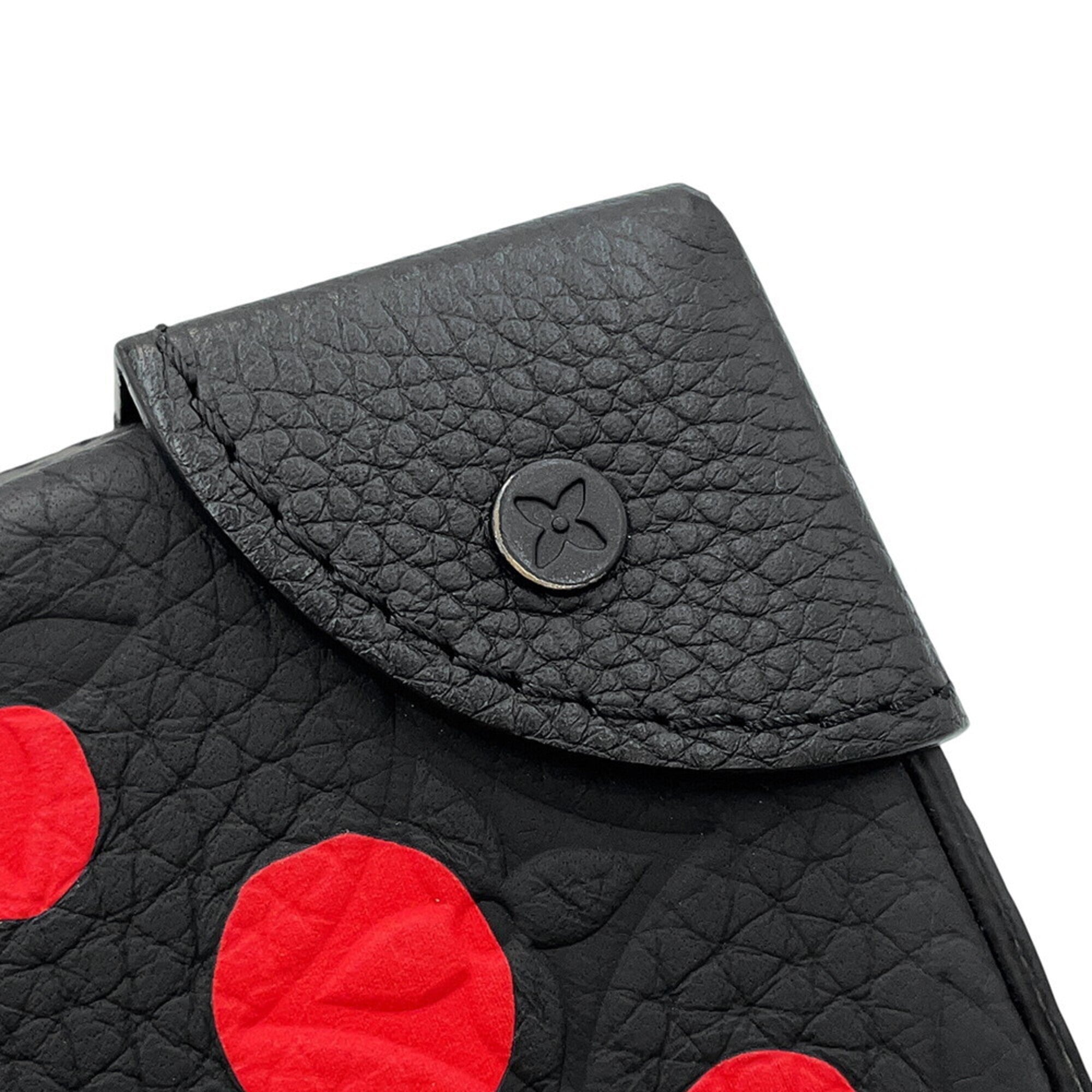 Louis Vuitton Shoulder Bag Monogram Taurillon Infinity Dot LV x YK Soft Trunk Wallet M81905 Black Yayoi Kusama Handbag LOUIS VUITTON — Like New
