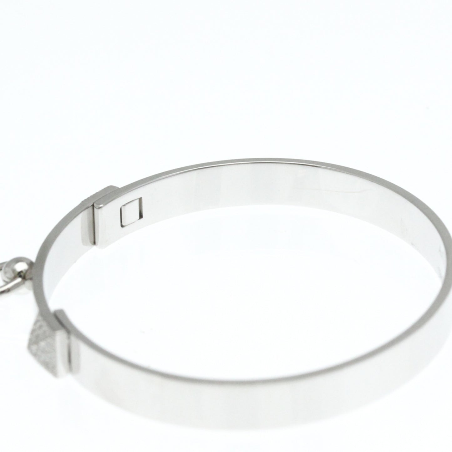 Hermes Collier De Chien Bracelet, Small Model White Gold (18K) Diamond Bangle Carat/0.24 Silver