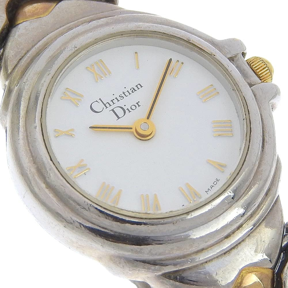 Christian Dior Watch Stainless Steel Quartz Analog White Dial Women's — Good