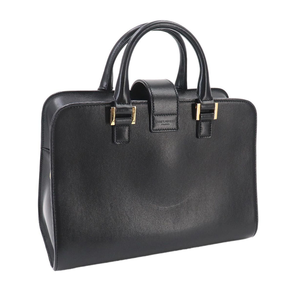 Saint Laurent Baby Cabas 2-way Hand/Shoulder Handbag, Leather, Black, 568853 — Like New