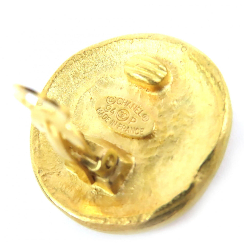 CHANEL Vintage 1994 94P Coco Mark Round Earrings (Pair) Gold Made in France Women's — Like New