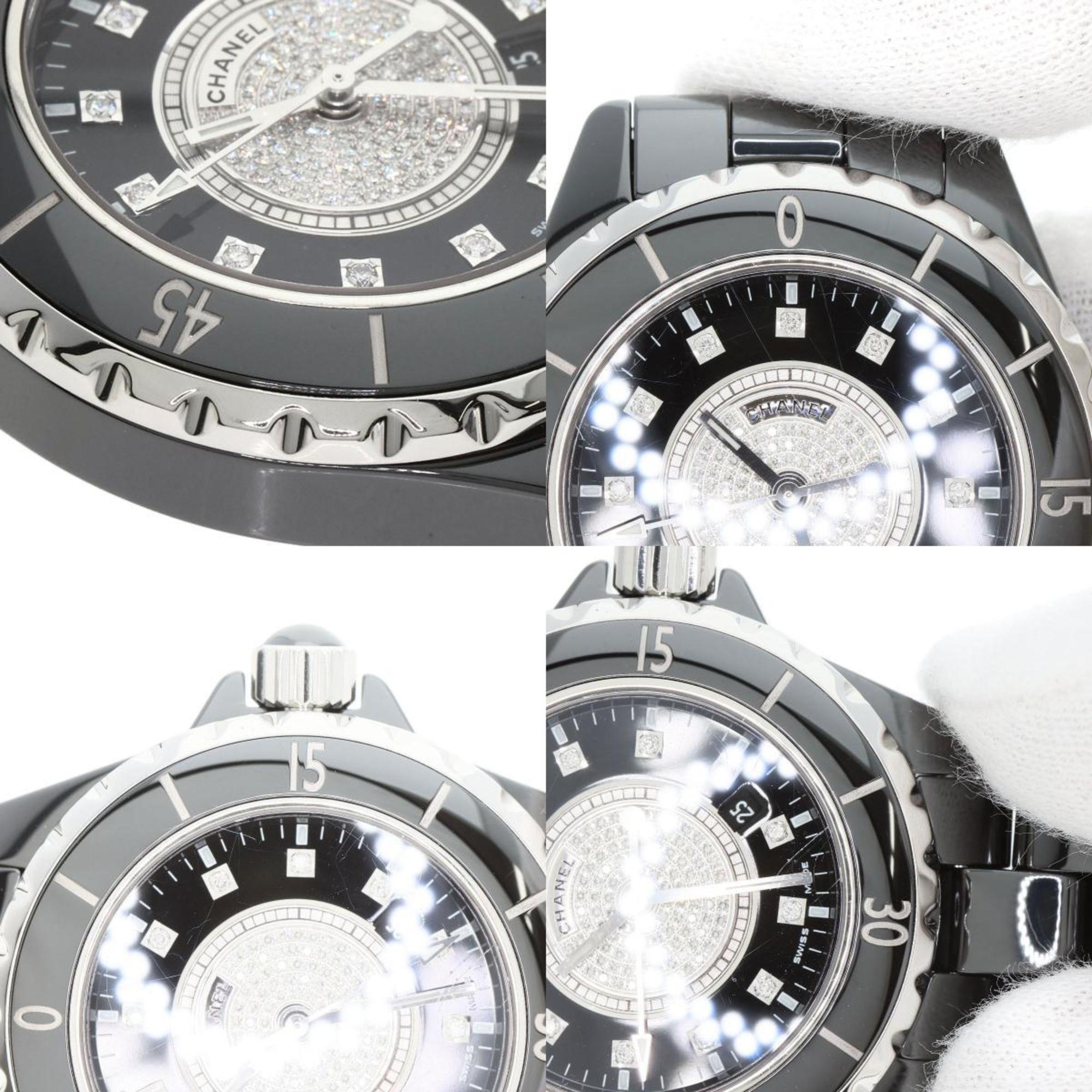 CHANEL H2122 J12 33mm Center Diamond Ceramic/Ceramic Women's Watch — Good