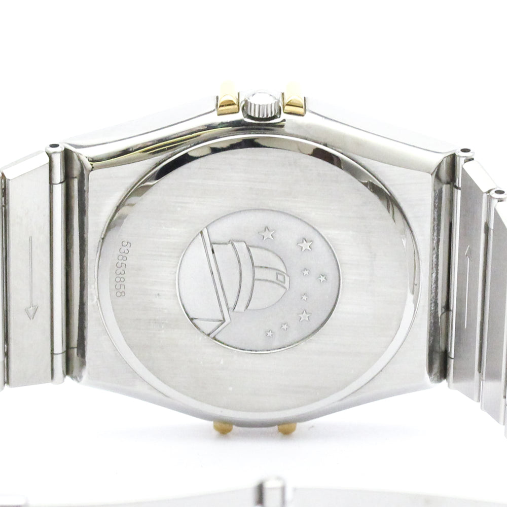 OMEGA Constellation 18K Gold Steel Quartz Mens Watch 396.1080 Polished — Very Good