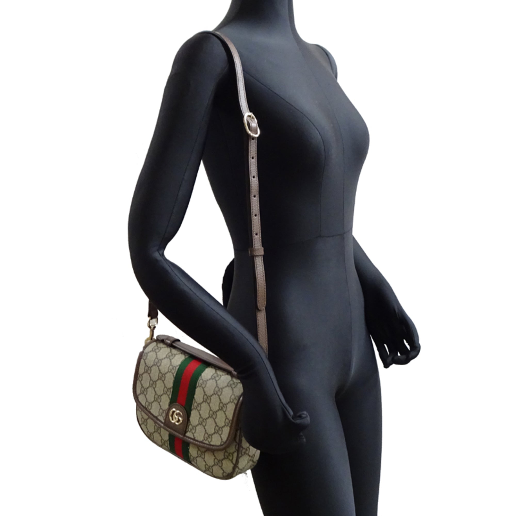 Gucci Ophidia Small Top Handle Bag, Women's Shoulder 836843, GG Supreme, Beige — Like New