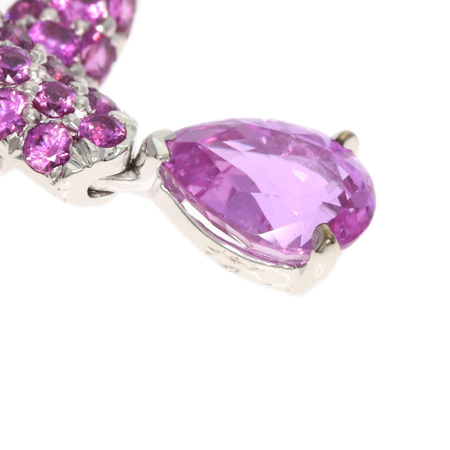 CHANEL Pink Sapphire and Diamond Necklace in 18K White Gold for Women