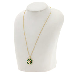 Christian Dior Dior Rose des Vents Medium Malachite Diamond Necklace 18K Yellow Gold Women's — Like New