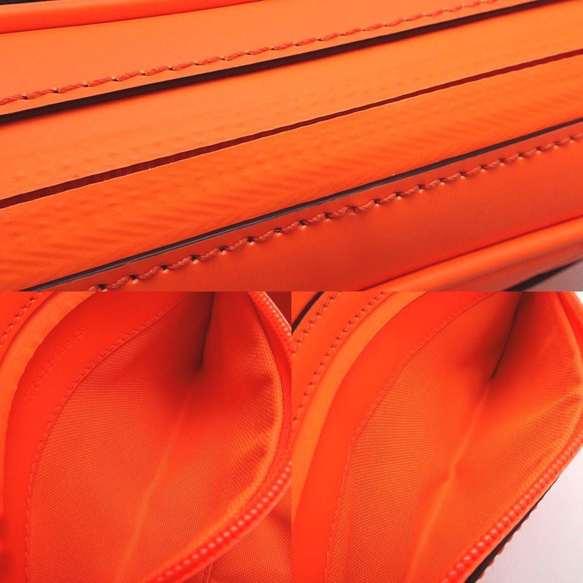 GUCCI Gucci Belt Bag 771422 Body GG Rubber Effect Leather Bright Orange 352032 — Like New