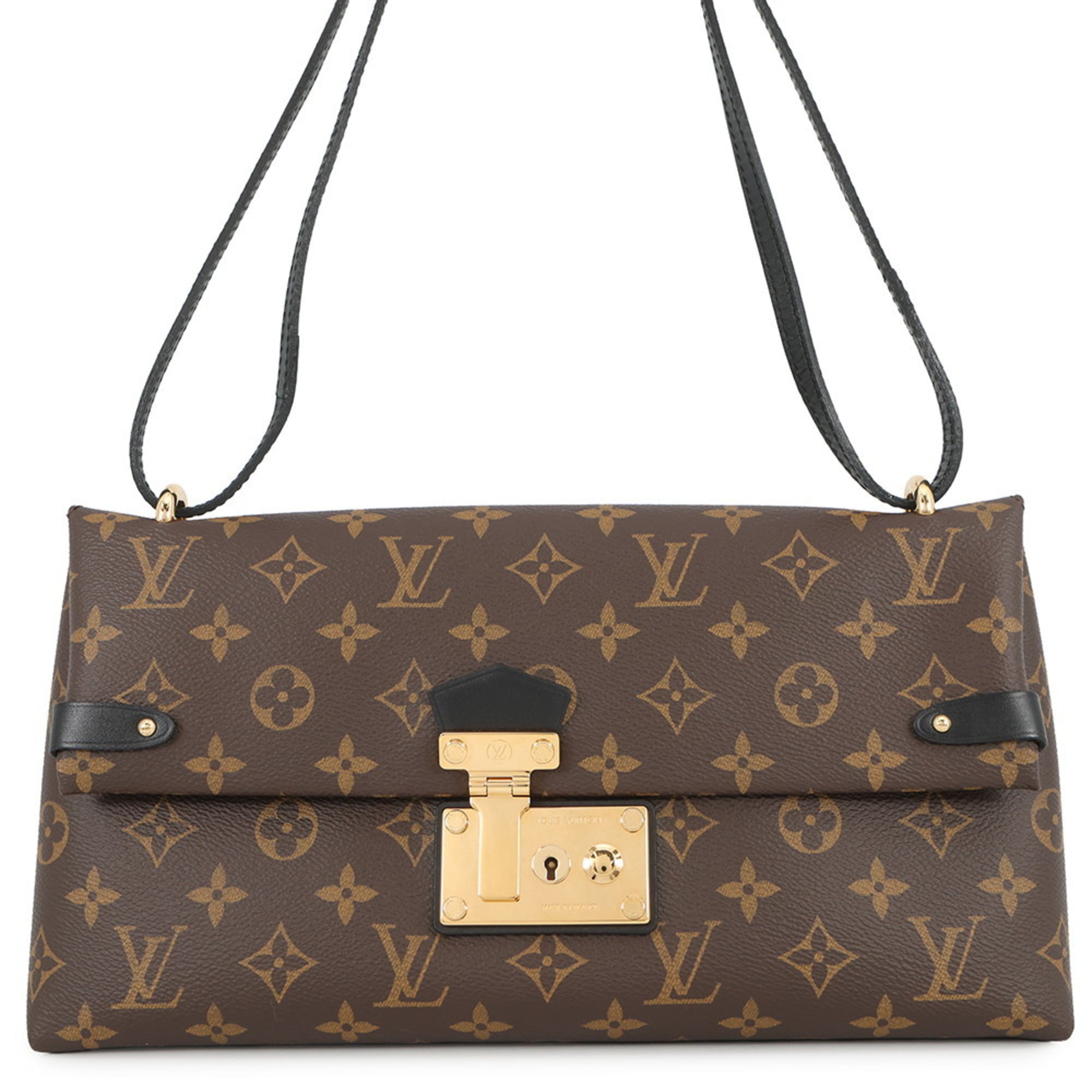 Louis Vuitton Monogram Sac Triangle Handbag M41693 LOUIS VUITTON 2-way Black