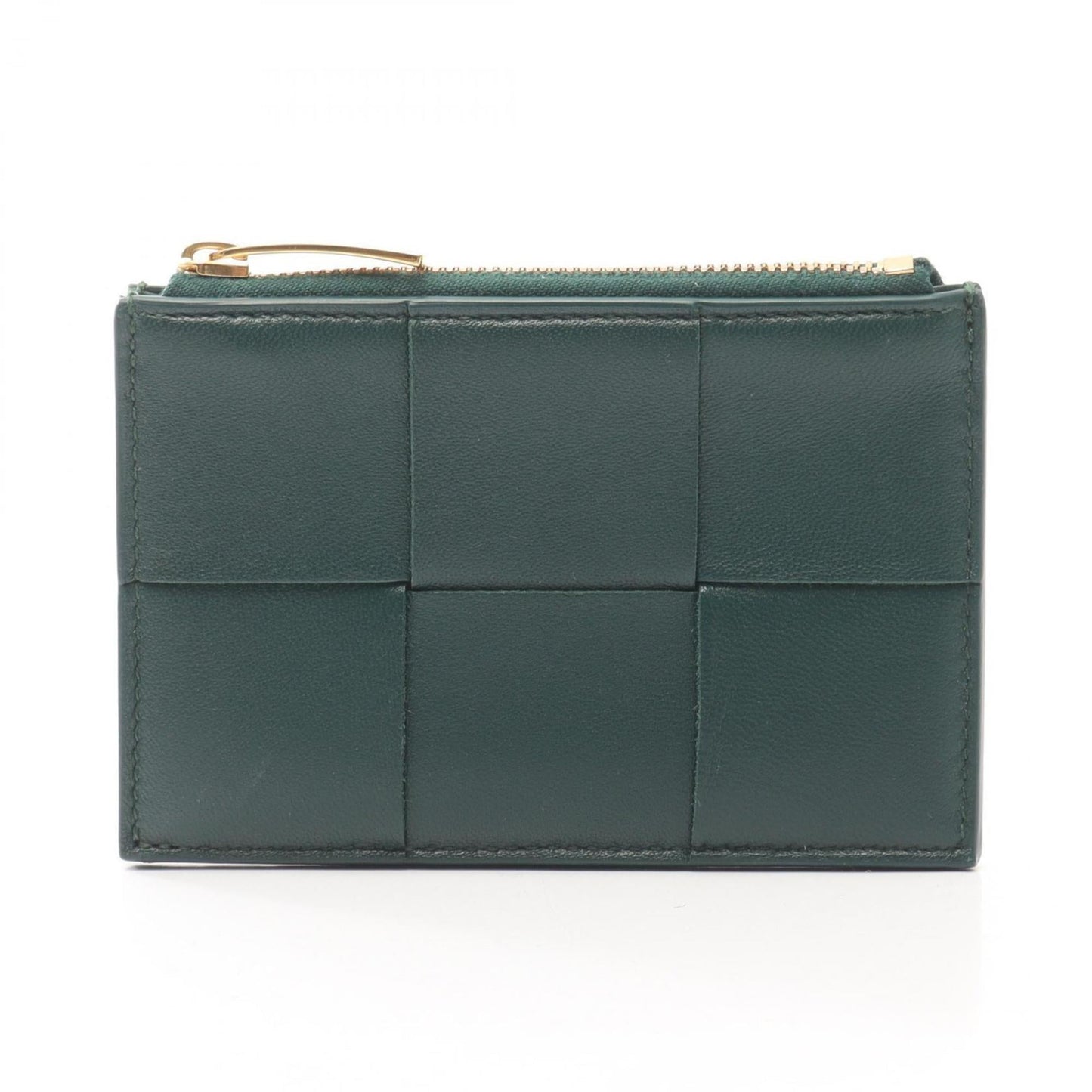 Bottega Veneta Cassette Zipper Wallet with Coin Purse, Leather, Women's, Green, 765460VCQC43049