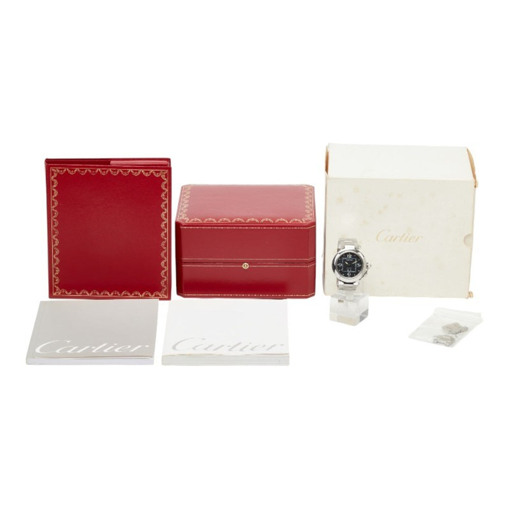 Cartier Pasha C Big Date Watch W31053M7 Automatic (with manual winding) Black Dial Stainless Steel Ladies CARTIER — Good
