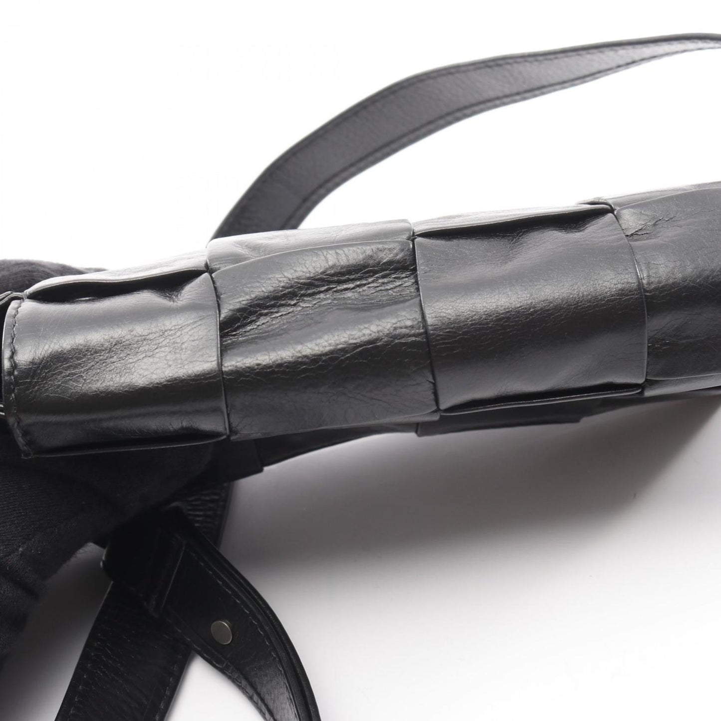 Bottega Veneta Cassette Belt Bag, Waist Body Leather, Men's, Black, 651053