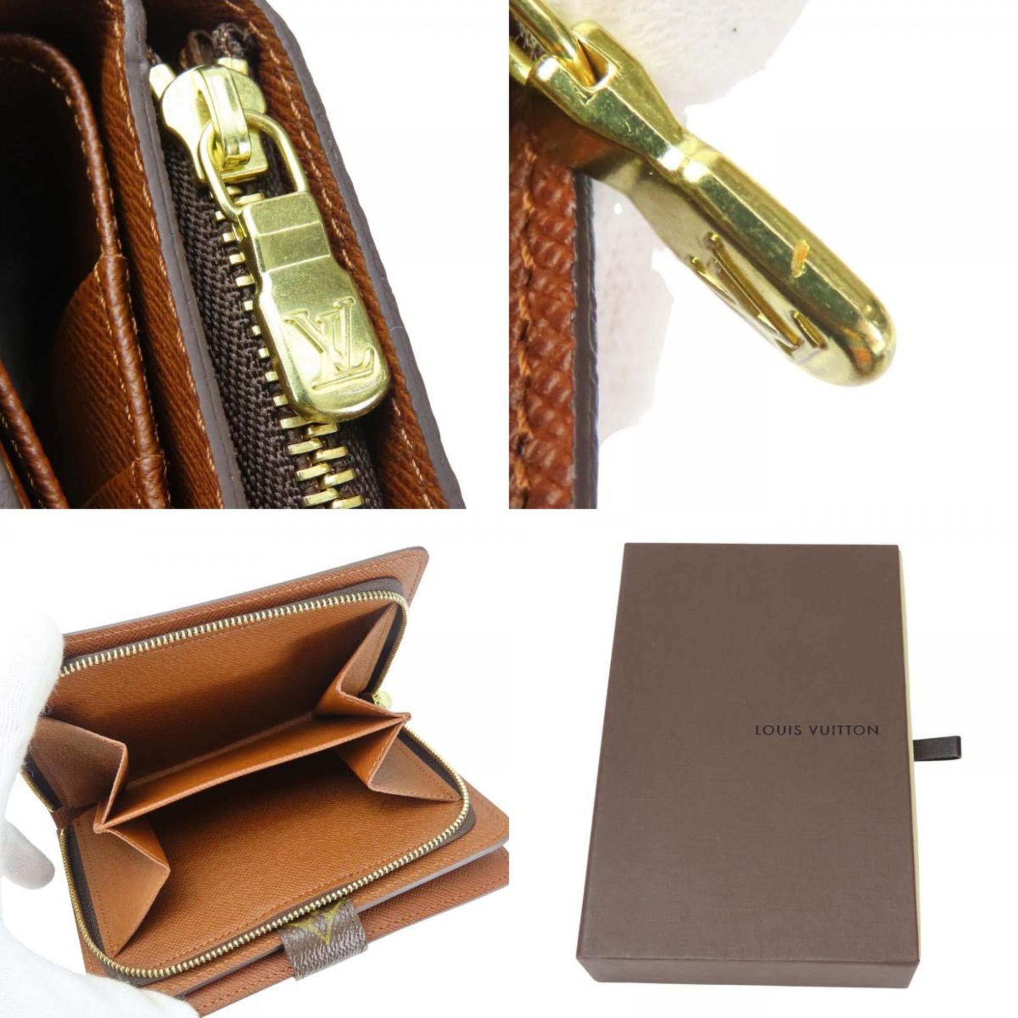 Louis Vuitton Bi-fold Wallet Porte Papier M61207 Monogram Brown Available Accessories Women's LOUIS VUITTON