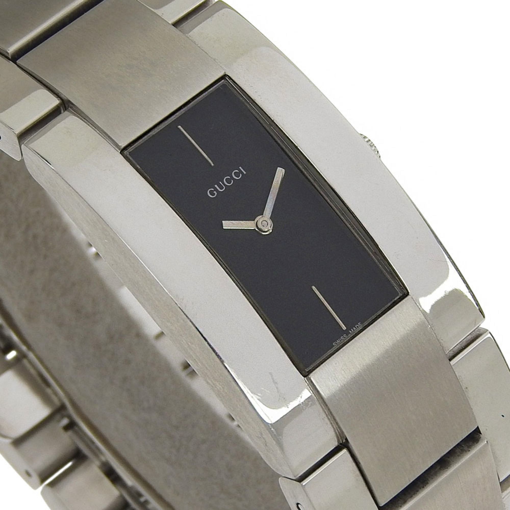 Gucci GUCCI Watch 4600M Stainless Steel Quartz Analog Display Black Dial Men's — Good