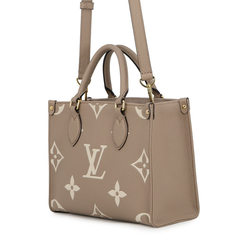 Louis Vuitton Monogram Empreinte OnTheGo PM Handbag M45779 Bicolor Tote Bag 2-way Shoulder LOUIS VUITTON — Like New