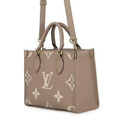 Louis Vuitton Monogram Empreinte OnTheGo PM Handbag M45779 Bicolor Tote Bag 2-way Shoulder LOUIS VUITTON — Like New