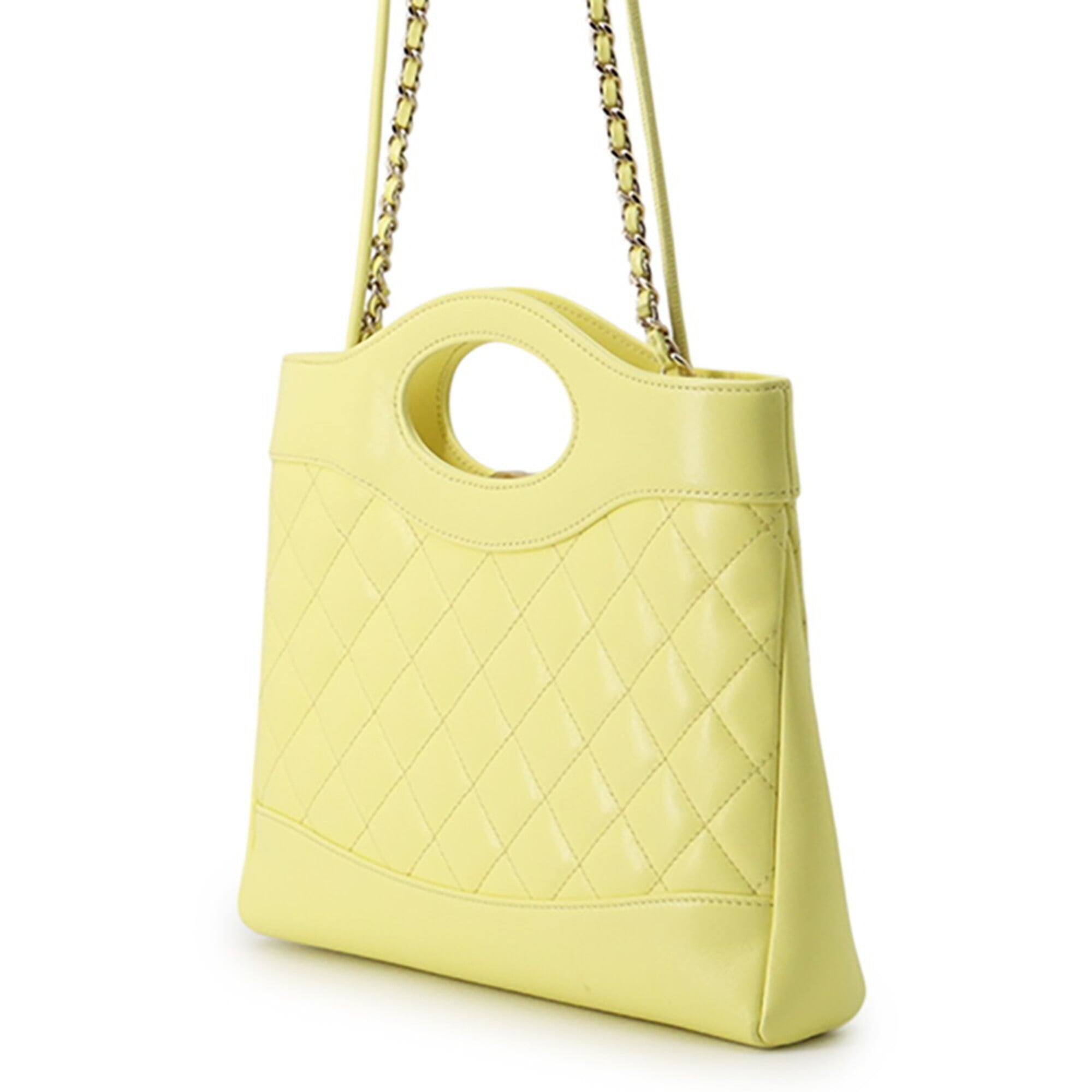 Chanel Chain Shoulder Bag Matelassé Small Shiny Calfskin AS4133 CHANEL Handbag Women's — Like New