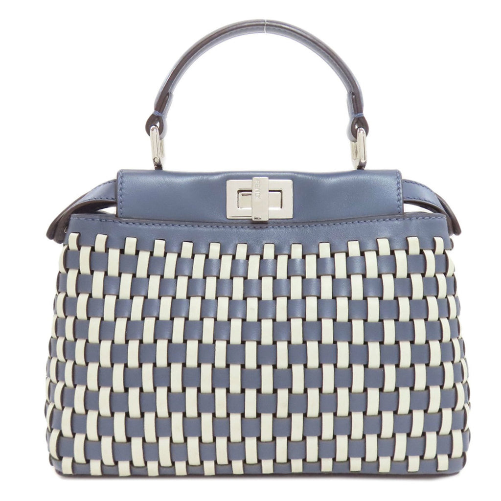 Fendi Peekaboo woven 2-way handbag in calfskin for women
