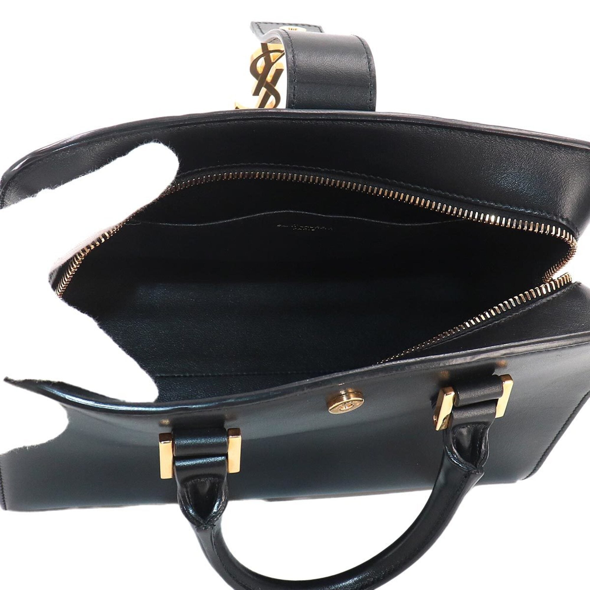 Saint Laurent Baby Cabas 2-way Hand/Shoulder Handbag, Leather, Black, 568853 — Like New