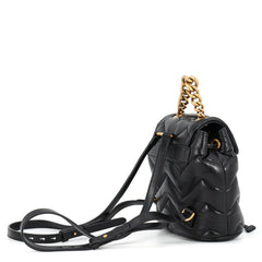 Gucci GG Marmont Leather Backpack 777253, GUCCI Handbag, Black, Handbag for Women — Like New