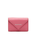 Balenciaga Mini Paper Wallet Bi-fold 391446 Pink Leather Women's BALENCIAGA